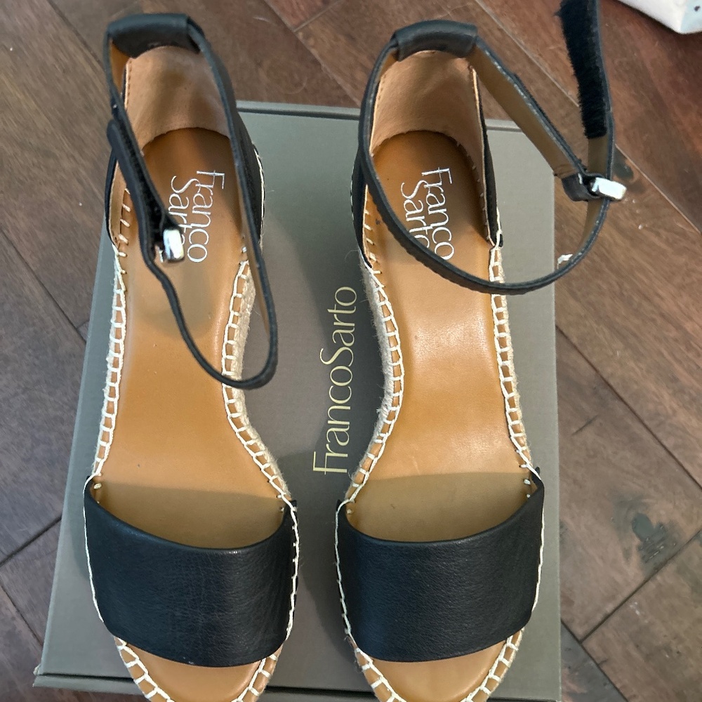 Franco Sarto espadrille wedge sandal  9M - Excellent Used Condition!